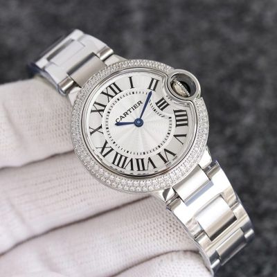 TW Factory Cartier Ballon Bleu De Quartz Movement White Dial Lady Watch